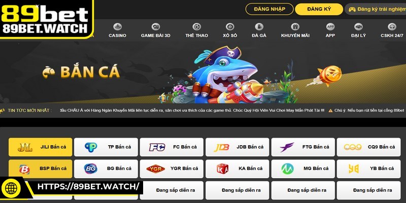 Chuyên mục bắn cá 89BET luôn nằm trong top lựa chọn của bet thủ