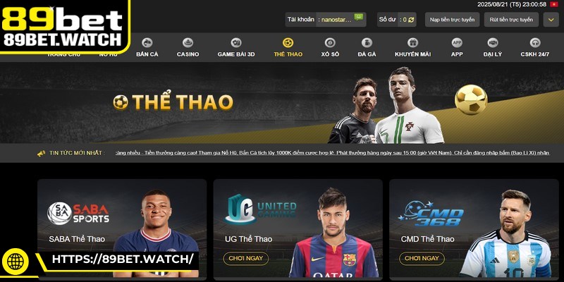 Sảnh thể thao mang đến một danh mục giải trí phong phú